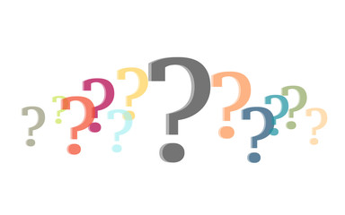 Viele bunte Fragezeichen