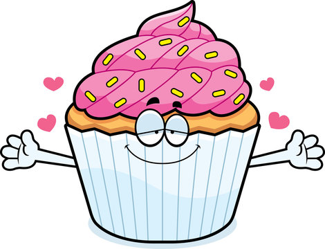 Cartoon Cupcake Hug