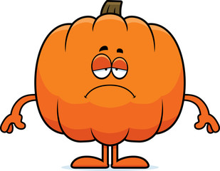 Obraz premium Sad Cartoon Pumpkin