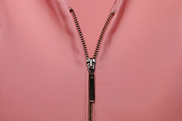 Zipper on a pink women's jacket © blackguitar1