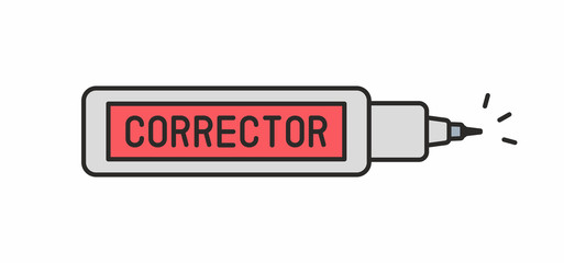 Corrector pen icon