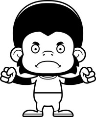 Obraz premium Cartoon Angry Chimpanzee