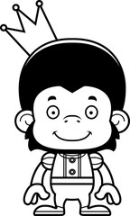 Cartoon Smiling Prince Chimpanzee