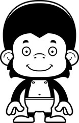 Cartoon Smiling Chimpanzee Swimsuit