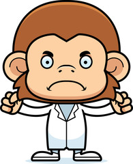 Cartoon Angry Doctor Monkey