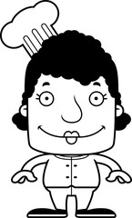 Cartoon Smiling Chef Woman