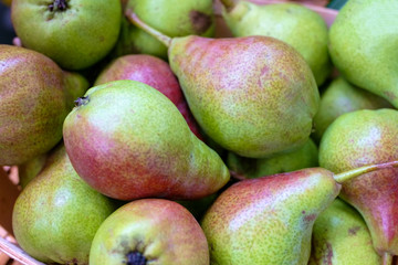 Raw Green Organic Pears. Ready to Eat.