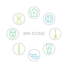 Spa icons set