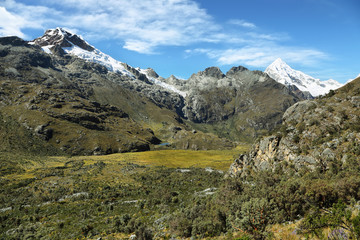 Mt Chopicalqui from Laguna 69 trail, Peru