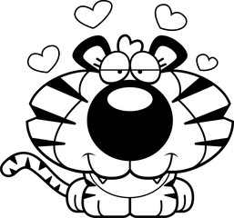 Cartoon Tiger Cub Love
