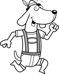 Cartoon Dachshund Running