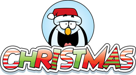 Cartoon Penguin Christmas Graphic