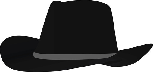 Black hat. vector illustration