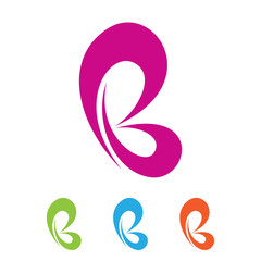 butterfly B Letter logo