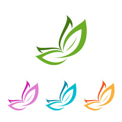 nature butterfly logo template
