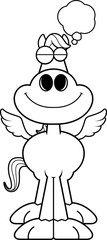 Cartoon Pegasus Dreaming