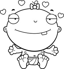 Cartoon Baby Girl Love