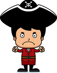 Cartoon Angry Pirate Boy
