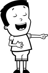 Cartoon Boy Laughing