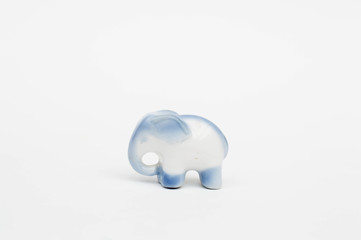 Miniature porcelain elephant figurine