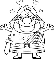 Cartoon Celtic Warrior Hug