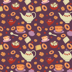 tea cookies pattern  