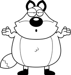 Cartoon Confused Fox