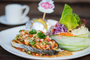 Salmon steak