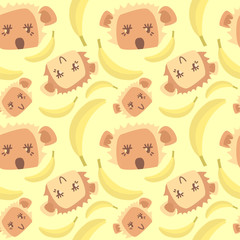 cute monkey seamless pattern
