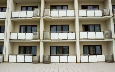 Apartments with balcony - obrazy, fototapety, plakaty