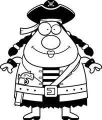 Woman Pirate Smiling