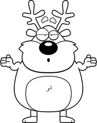 Confused Cartoon Reindeer