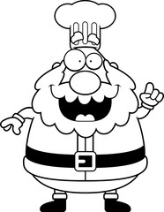 Cartoon Santa Claus Chef Idea