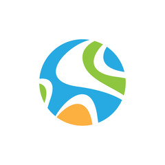 global abstract business logo