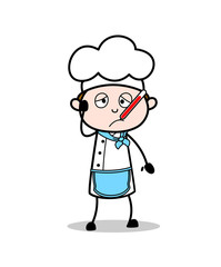 Fever Temperature in Chef Mouth Vector Concept