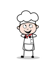 Cartoon Chef Smiling in Excitement Vector Illustration