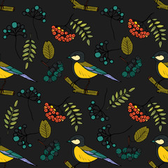 Obraz premium Autumn seamless vector pattern.