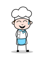 Cartoon Chef Cheerful Smile Vector Illustration