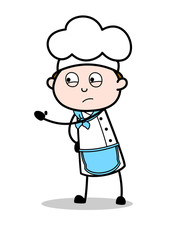 Cartoon Chef Showing Slap in Aggression Vector Illustration