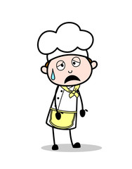 Cartoon Upset Chef Vector Illustration
