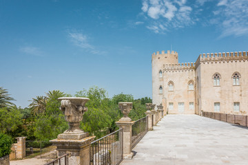 Fototapeta na wymiar Neo-Classical and Neo-Gothic Donnafugata castle, Ragusa, Sicily, Italy.