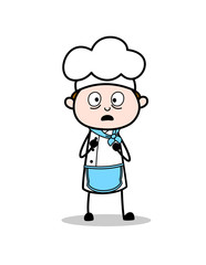 Cartoon Chef Shocked Expression Vector