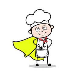 Cartoon Super Hero Chef Character
