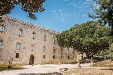 Neo-Classical and Neo-Gothic Donnafugata castle, Ragusa, Sicily, Italy.