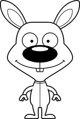 Cartoon Smiling Bunny In Pajamas