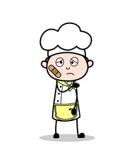 Cartoon Injured Chef Expression Vector