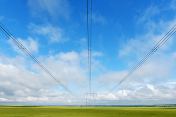 Very long wires and large power transmission poles