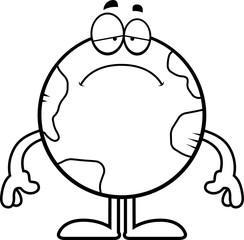 Sad Cartoon Earth