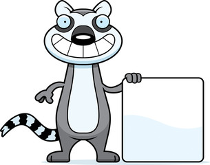Cartoon Lemur Sign