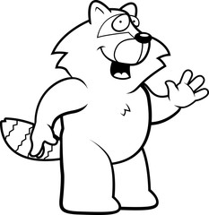 Raccoon Waving